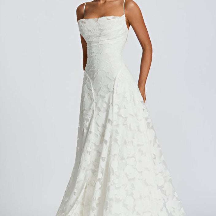 Francisa | Vestido longo de Mulher com corpete de renda