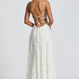 Francisa | Vestido longo de Mulher com corpete de renda