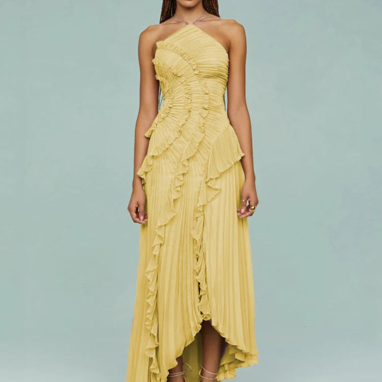 OLAYA | Vestido longo com babados de Mulher