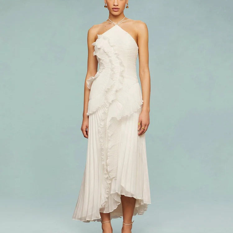 OLAYA | Vestido longo com babados de Mulher