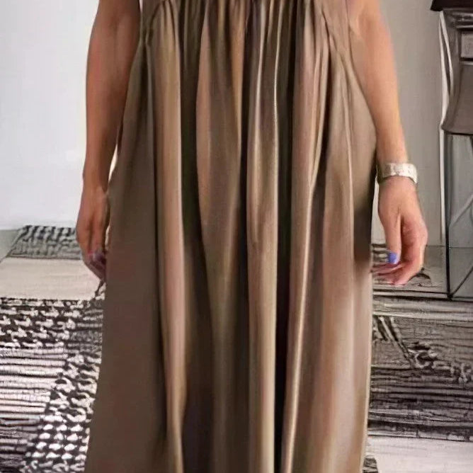 Alice | Vestido casual com alças de cor sólida