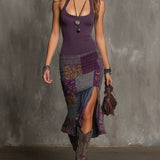 Selena | Vestido Boho Patchwork com Alças para Mulher
