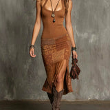 Selena | Vestido Boho Patchwork com Alças para Mulher