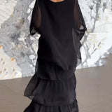 Lara - Vestido artístico folgado para Mulher