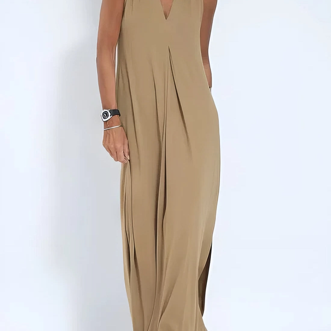 Vestido longo elegante + cardigan combinando